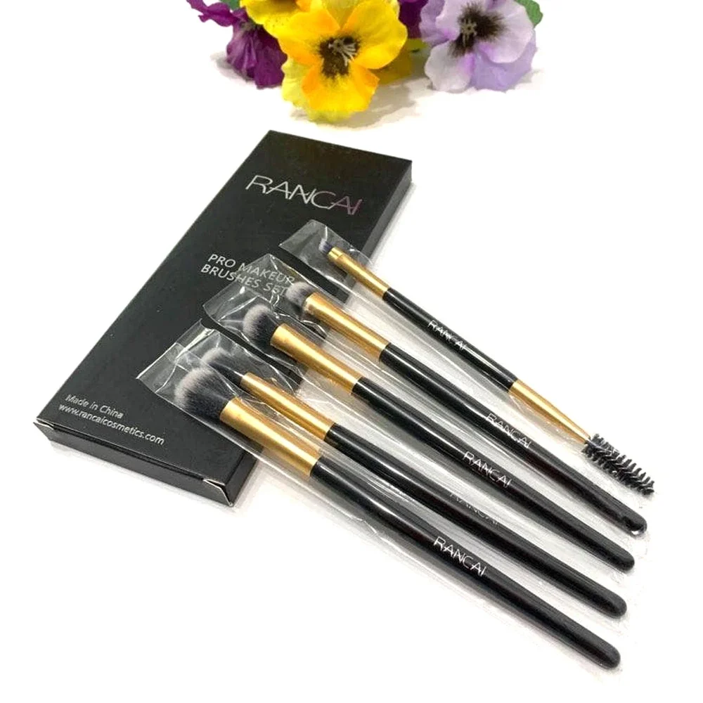 Makeup Brushes Set Rancai Pro 5 Pieces Cosmetic Makeup Tools NEW